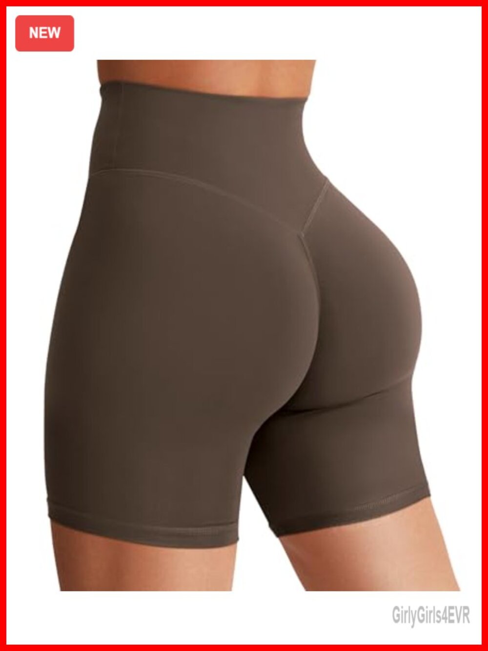 YEOREO High Waist Biker Shorts Hidden Scrunch No Front Seam Gym Workout